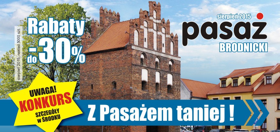 Obrazek wpisu Reklamy w katalogu PASAŻ Brodnicki sierpień 2015