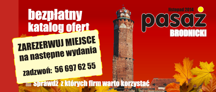 Obrazek wpisu PASAŻ brodnicki - rezerwacje reklam na listopad 2014